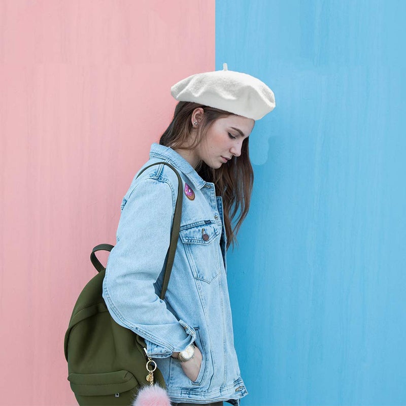 Jolbndcv 5 PCS Beret Hat French Beanie Hat Outdoor Hat Winter Hat Fashion Lady Hat - Image 4